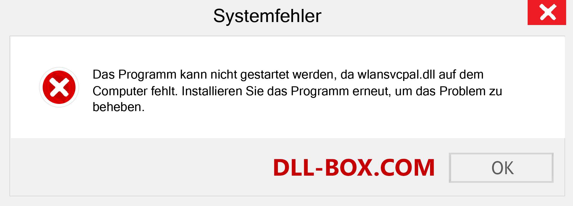 wlansvcpal.dll-Datei fehlt?. Download für Windows 7, 8, 10 - Fix wlansvcpal dll Missing Error unter Windows, Fotos, Bildern